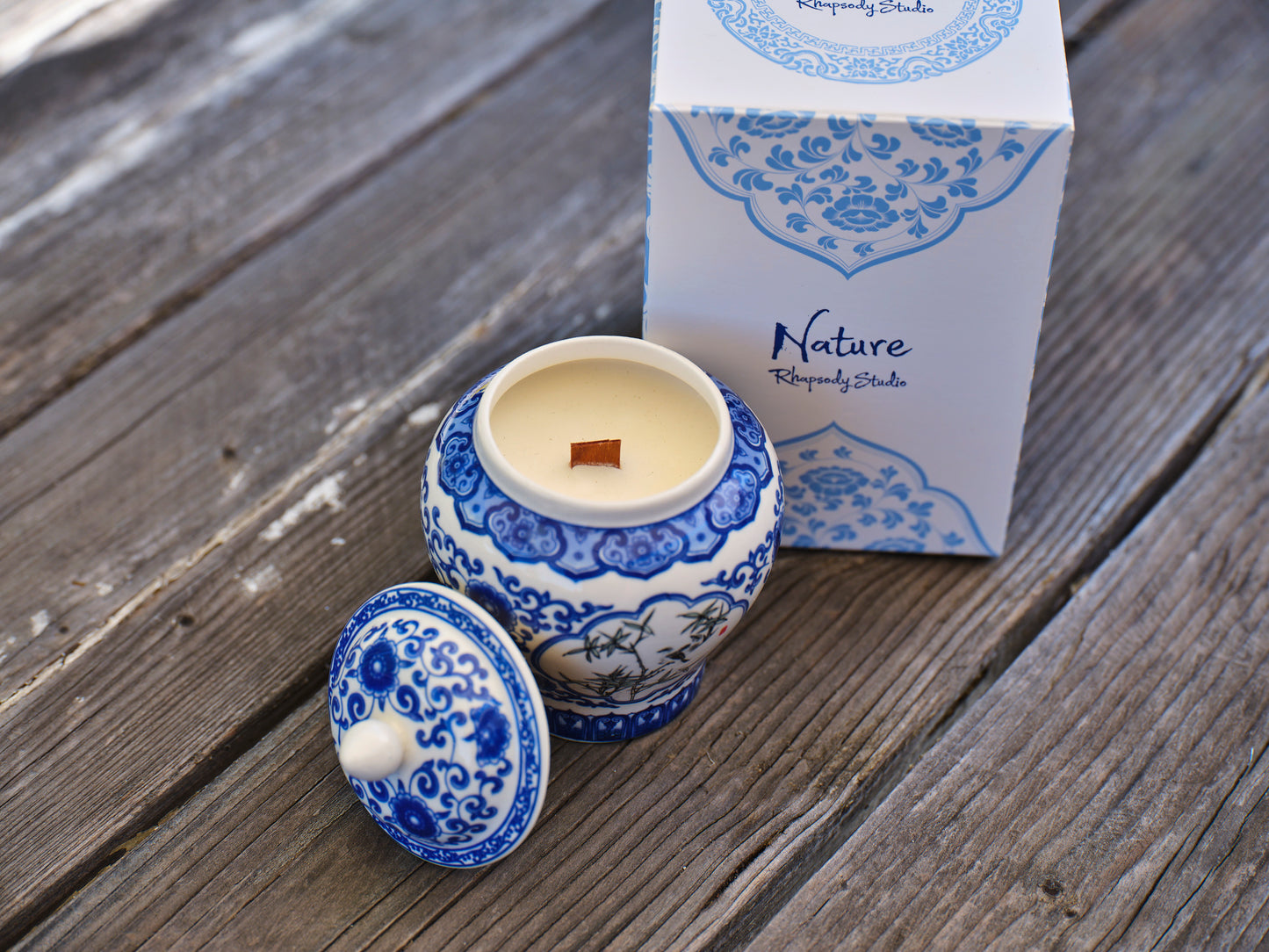 Small Blue and White Porcelain: Bamboo